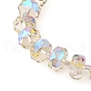 Transparent Electroplate Glass Beads Strands EGLA-P062-01A-HR05-3