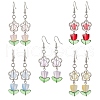 5 Pair Brass Dangle Earrings for Women Men EJEW-JE06276-2
