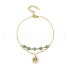 Ion Plating(IP) 304 Stainless Steel Anklets AJEW-H148-04G-1