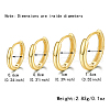 4 Pcs Simple Sterling Silver Hoop Earrings IV9151-1-3