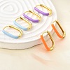 Oval Brass Hoop Earrings EJEW-D314-03G-2