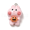 Opaque Resin Pendants RESI-K020-03G-1