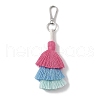 Handmade Macrame Nylon Thread Pendant Decorations HJEW-P019-14P-01-1