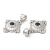 Brass Micro Pave Cubic Zirconia Pendants KK-M246-30P-2