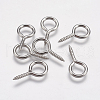 Tarnish Resistant 304 Stainless Steel Screw Eye Pin Peg Bails X-STAS-K171-52P-17x9mm-3