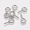 304 Stainless Steel Screw Eye Pin Peg Bails X-STAS-K171-52P-17x9mm-3