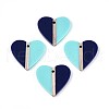 Opaque Resin & Wood Pendants RESI-T057-70A-1