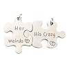 Non-Tarnish 304 Stainless Steel Split Big Pendants STAS-B048-02P-1