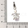 Rack Plating Alloy Rhinestone European Dangle Charms FIND-H005-45P-01-3