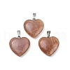 Natural Sunstone Pendants G-G956-B80-1