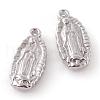 Tarnish Resistant 201 Stainless Steel Lady of Guadalupe Pendants STAS-Q195-120-1