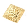 Textured Square 304 Stainless Steel Open Cuff Rings for Women RJEW-U039-04G-4