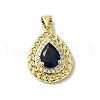 Brass Micro Pave Cubic Zirconia Pendants KK-C058-05G-02-1