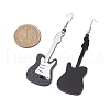 Guitar Acrylic Dangle Earrings EJEW-JE05879-02-3