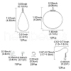 75Pcs 5 Styles 304 Stainless Steel Wire Pendants FIND-FS0002-25-4