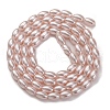 Baking Painted Pearlized Glass Pearl Bead Strands PEAR-H019-01C-03-3