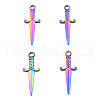 Ion Plating(IP) 201 Stainless Steel Pendants STAS-N098-246M-2