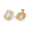 Ion Plating(IP) 304 Stainless Steel Rectangle Stud Earrings EJEW-Z068-30G-02-2