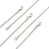 5Pcs 304 Stainless Steel Round Twist Rope Chain Necklaces Set for Men Women NJEW-YW0001-07-2