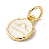 Real 18K Gold Plated Brass Enamel Charms KK-L216-001G-K-3