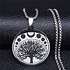 304 Stainless Steel Enamel Necklaces NJEW-Q338-05P-1
