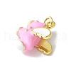 Brass Enamel Charms KK-A252-31G-02-2