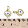 Real 18K Gold Plated Brass Micro Pave Cubic Zirconia Pendants KK-L209-074G-02-3