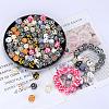 Colorful Pattern Printed Silicone Focal Beads SI-JX0022A-05-3
