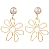 Brass Stud Earrings EJEW-TA00543-1