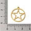 PVD Vacuum Plating 201 Stainless Steel Pendants STAS-E217-35G-3