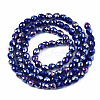 Opaque Glass Beads Strands EGLA-T008-16B-2