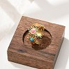 Sun 304 Stainless Stee Enamel Open Cuff Rings RJEW-Q006-02C-G-4