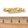 Brass Pave Clear Cubic Zirconia Fold Over Clasps KK-M320-25G-3