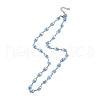 Evil Eye Plastic Link Chain Necklace NJEW-H169-03P-05-1