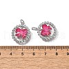 Brass Micro Pave Cubic Zirconia Pendants KK-Q043-07P-01-3