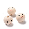 Printed Wood European Beads WOOD-C001-03B-01-3