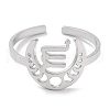 304 Stainless Steel Constellation Rings for Women RJEW-U024-01P-09-2