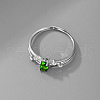 925 Sterling Silver Natural Opal Adjustable Finger Rings LA8882-3