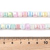 Electroplate Opauqe Glass Beads Strands EGLA-U004-02C-4