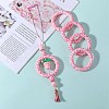 5Pcs Ring Food Grade Eco-Friendly Silicone Focal Beads JX894I-7