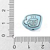 Spray Painted Alloy Beads FIND-C064-01B-3
