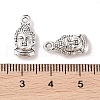 Tibetan Style Alloy Buddha Head Pendants TIBEP-M031-05AS-3