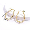 Minimalist Brass Oval Hoop Earrings QO8970-4