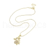 Brass Micro Pave Clear Cubic Zirconia Pendant Necklaces NJEW-Z035-05A-G-1