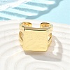 Brass Adjustable Open Cuff Rings for Women RJEW-A065-04G-2