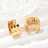 304 Stainless Steel Polishing Effect Hoop Earrings EJEW-M001-36G-3