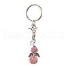 Alloy with Glass Seed Beads Keychain KEYC-MZ00010-03-1