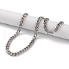 304 Stainless Steel Cuban Link Chain Necklaces for Men NJEW-B117-01H-P-2