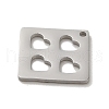 Non-Tarnish 304 Stainless Steel Pendants STAS-O005-19P-2