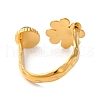 Natural Gemstone Open Cuff Rings for Women RJEW-S415-02G-02-4